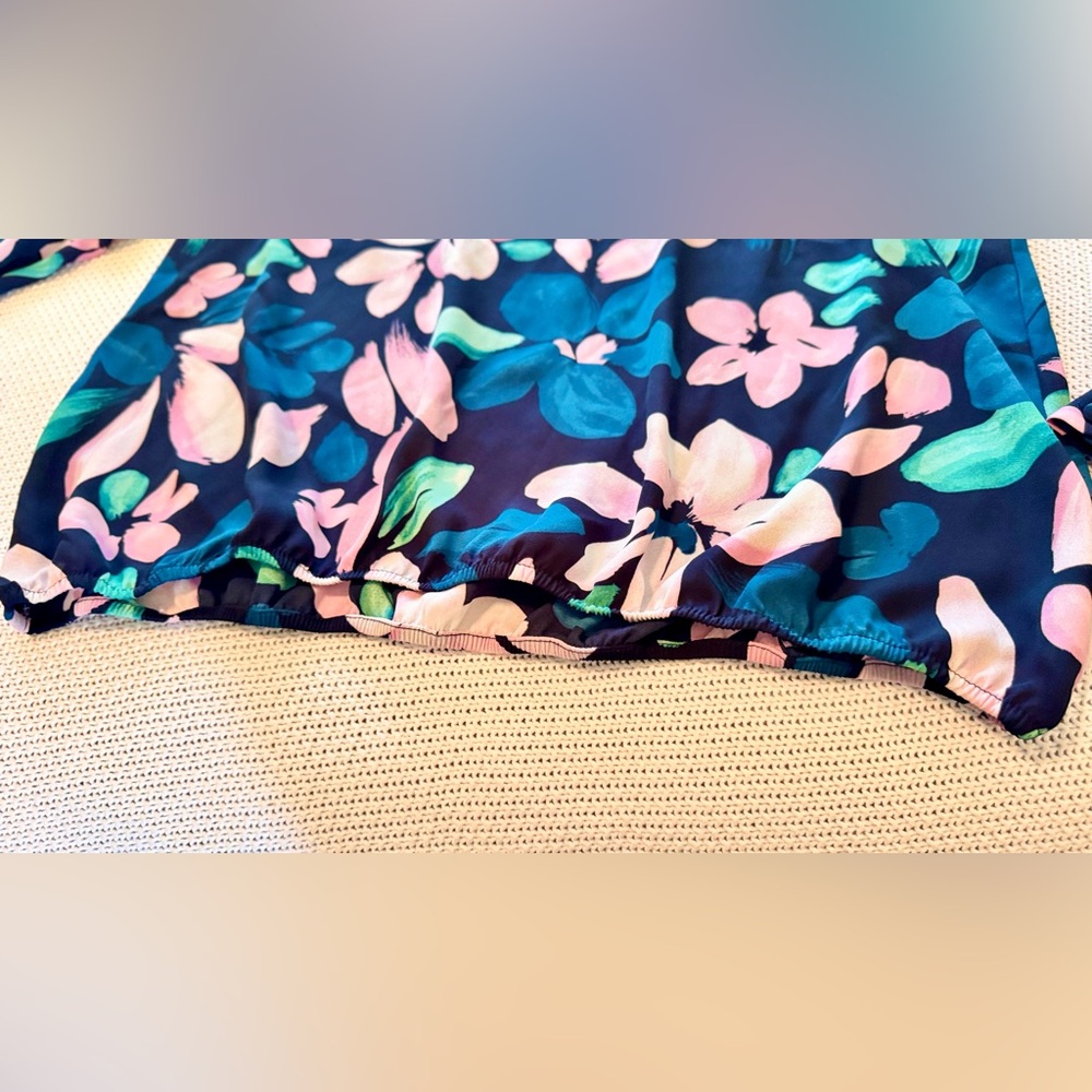 OCTAVIA Tie Neck Floral Blouse Women’s Top - Picture 5 of 14
